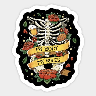 My Body My Rules Sticker